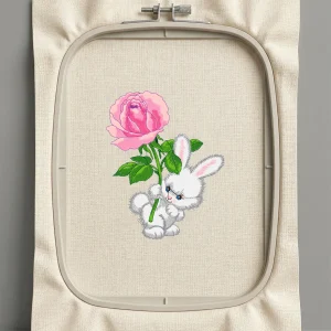 Дизайн машинной вышивки. Роза (Размер 100x125мм). Форматы: DST PES JEF VP3 EXP XXX . Стежков: 24196