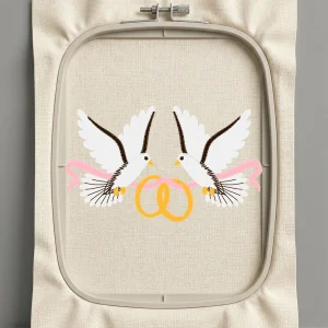 Дизайн машинной вышивки. Птицы (Размер 96x56мм). Форматы: DST PES JEF VP3 EXP XXX . Стежков: 9221