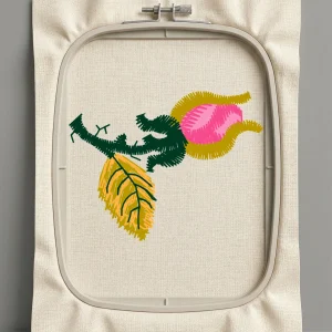 Дизайн машинной вышивки. Роза (Размер 40x30мм). Форматы: DST PES JEF VP3 EXP XXX . Стежков: 1767