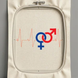 Дизайн машинной вышивки. Любовь (Размер 98x44мм). Форматы: DST PES JEF VP3 EXP XXX . Стежков: 1780