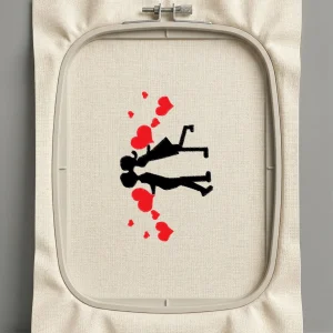 Дизайн машинной вышивки. Любовь (Размер 87x140мм). Форматы: DST PES JEF VP3 EXP XXX . Стежков: 6693