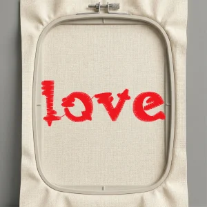 Дизайн машинной вышивки. Любовь (Размер 63x23мм). Форматы: DST PES JEF VP3 EXP XXX . Стежков: 1706