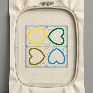 Дизайн машинной вышивки. Любовь (Размер 128x128мм). Форматы: DST PES JEF VP3 EXP XXX . Стежков: 9012