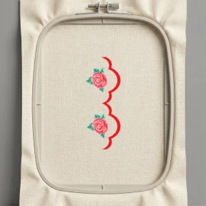 Дизайн машинной вышивки. Роза (Размер 68x180мм). Форматы: DST PES JEF VP3 EXP XXX . Стежков: 18302