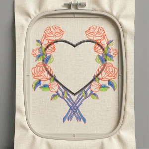 Дизайн машинной вышивки. Роза (Размер 128x145мм). Форматы: DST PES JEF VP3 EXP XXX . Стежков: 14565