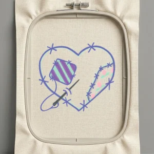 Дизайн машинной вышивки. Любовь (Размер 125x113мм). Форматы: DST PES JEF VP3 EXP XXX . Стежков: 10053