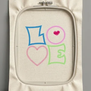 Дизайн машинной вышивки. Любовь (Размер 188x188мм). Форматы: DST PES JEF VP3 EXP XXX . Стежков: 11539