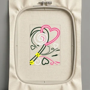 Дизайн машинной вышивки. Любовь (Размер 150x199мм). Форматы: DST PES JEF VP3 EXP XXX . Стежков: 18926