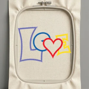 Дизайн машинной вышивки. Любовь (Размер 98x66мм). Форматы: DST PES JEF VP3 EXP XXX . Стежков: 3746