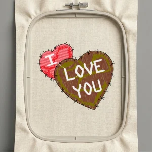 Дизайн машинной вышивки. Любовь (Размер 75x66мм). Форматы: DST PES JEF VP3 EXP XXX . Стежков: 9117