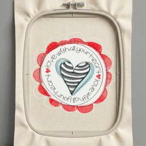 Дизайн машинной вышивки. Любовь (Размер 76x74мм). Форматы: DST PES JEF VP3 EXP XXX . Стежков: 12984