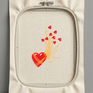 Дизайн машинной вышивки. Любовь (Размер 63x89мм). Форматы: DST PES JEF VP3 EXP XXX . Стежков: 5586