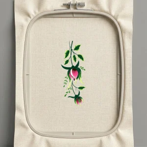 Дизайн машинной вышивки. Роза (Размер 95x254мм). Форматы: DST PES JEF VP3 EXP XXX . Стежков: 21042