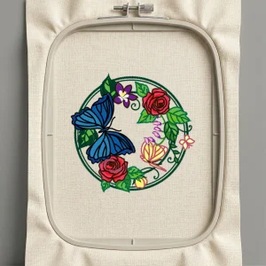 Дизайн машинной вышивки. Роза (Размер 125x120мм). Форматы: DST PES JEF VP3 EXP XXX . Стежков: 35247