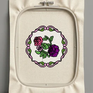 Дизайн машинной вышивки. Роза (Размер 100x100мм). Форматы: DST PES JEF VP3 EXP XXX . Стежков: 37349