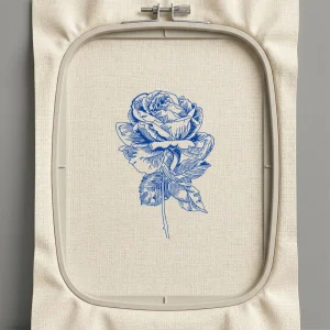 Дизайн машинной вышивки. Роза (Размер 68x103мм). Форматы: DST PES JEF VP3 EXP XXX . Стежков: 6113