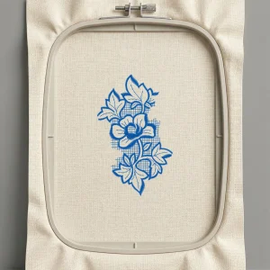 Дизайн машинной вышивки. Роза (Размер 74x119мм). Форматы: DST PES JEF VP3 EXP XXX . Стежков: 6891