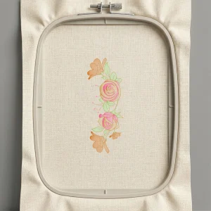 Дизайн машинной вышивки. Роза (Размер 65x170мм). Форматы: DST PES JEF VP3 EXP XXX . Стежков: 11893