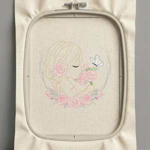 Дизайн машинной вышивки. Роза (Размер 139x131мм). Форматы: DST PES JEF VP3 EXP XXX . Стежков: 8648