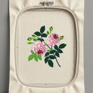 Дизайн машинной вышивки. Роза (Размер 108x112мм). Форматы: DST PES JEF VP3 EXP XXX . Стежков: 25922