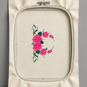 Дизайн машинной вышивки. Роза (Размер 121x199мм). Форматы: DST PES JEF VP3 EXP XXX . Стежков: 34840