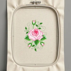 Дизайн машинной вышивки. Роза (Размер 69x98мм). Форматы: DST PES JEF VP3 EXP XXX . Стежков: 11038