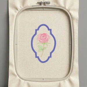 Дизайн машинной вышивки. Роза (Размер 87x134мм). Форматы: DST PES JEF VP3 EXP XXX . Стежков: 6922