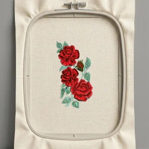 Дизайн машинной вышивки. Роза (Размер 97x178мм). Форматы: DST PES JEF VP3 EXP XXX . Стежков: 37205