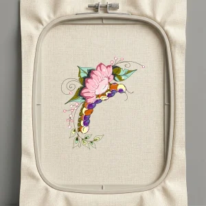 Дизайн машинной вышивки. Роза (Размер 116x128мм). Форматы: DST PES JEF VP3 EXP XXX . Стежков: 20562