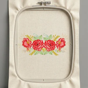 Дизайн машинной вышивки. Роза (Размер 285x126мм). Форматы: DST PES JEF VP3 EXP XXX . Стежков: 39276