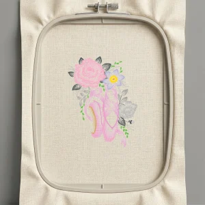 Дизайн машинной вышивки. Роза (Размер 175x232мм). Форматы: DST PES JEF VP3 EXP XXX . Стежков: 34756