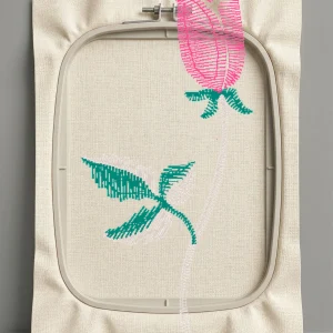 Дизайн машинной вышивки. Роза (Размер 22x51мм). Форматы: DST PES JEF VP3 EXP XXX . Стежков: 1155