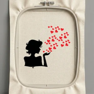 Дизайн машинной вышивки. Любовь (Размер 99x90мм). Форматы: DST PES JEF VP3 EXP XXX . Стежков: 7624