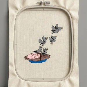 Дизайн машинной вышивки. Птицы (Размер 87x88мм). Форматы: DST PES JEF VP3 EXP XXX . Стежков: 6713