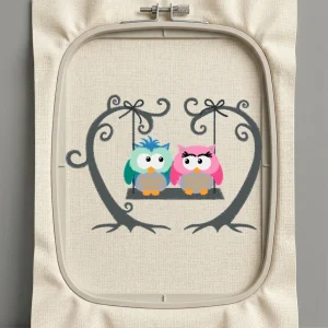 Дизайн машинной вышивки. Птицы (Размер 118x84мм). Форматы: DST PES JEF VP3 EXP XXX . Стежков: 15492