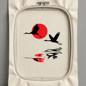 Дизайн машинной вышивки. Птицы (Размер 100x99мм). Форматы: DST PES JEF VP3 EXP XXX . Стежков: 6337