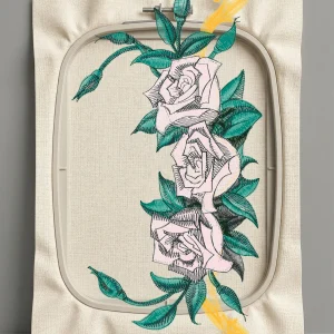 Дизайн машинной вышивки. Роза (Размер 76x162мм). Форматы: DST PES JEF VP3 EXP XXX . Стежков: 17850