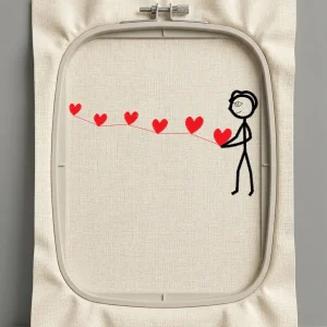 Дизайн машинной вышивки. Любовь (Размер 138x108мм). Форматы: DST PES JEF VP3 EXP XXX . Стежков: 3598