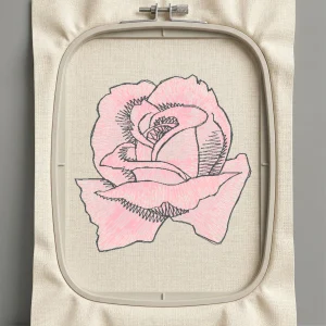 Дизайн машинной вышивки. Роза (Размер 38x38мм). Форматы: DST PES JEF VP3 EXP XXX . Стежков: 5409