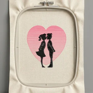 Дизайн машинной вышивки. Любовь (Размер 90x97мм). Форматы: DST PES JEF VP3 EXP XXX . Стежков: 4724