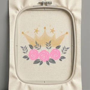 Дизайн машинной вышивки. Роза (Размер 97x80мм). Форматы: DST PES JEF VP3 EXP XXX . Стежков: 7300