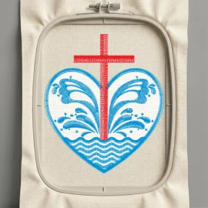 Дизайн машинной вышивки. Любовь (Размер 85x99мм). Форматы: DST PES JEF VP3 EXP XXX . Стежков: 16623