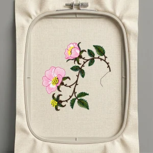 Дизайн машинной вышивки. Роза (Размер 98x98мм). Форматы: DST PES JEF VP3 EXP XXX . Стежков: 10179