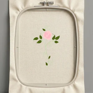 Дизайн машинной вышивки. Роза (Размер 63x99мм). Форматы: DST PES JEF VP3 EXP XXX . Стежков: 3162