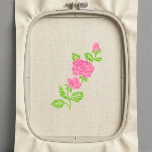 Дизайн машинной вышивки. Роза (Размер 75x98мм). Форматы: DST PES JEF VP3 EXP XXX . Стежков: 4176