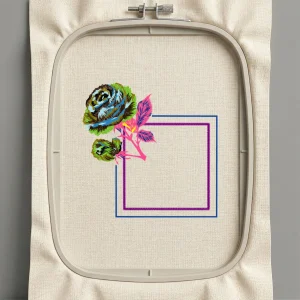 Дизайн машинной вышивки. Роза (Размер 226x226мм). Форматы: DST PES JEF VP3 EXP XXX . Стежков: 33650