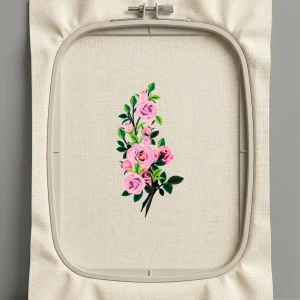 Дизайн машинной вышивки. Роза (Размер 72x144мм). Форматы: DST PES JEF VP3 EXP XXX . Стежков: 29678