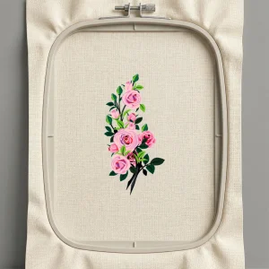 Дизайн машинной вышивки. Роза (Размер 124x248мм). Форматы: DST PES JEF VP3 EXP XXX . Стежков: 54848