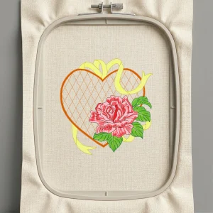 Дизайн машинной вышивки. Роза (Размер 130x134мм). Форматы: DST PES JEF VP3 EXP XXX . Стежков: 22186