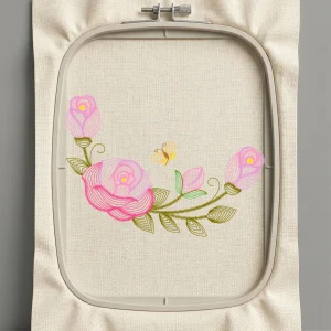 Дизайн машинной вышивки. Роза (Размер 98x70мм). Форматы: DST PES JEF VP3 EXP XXX . Стежков: 3983